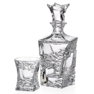 Set Pahare Whisky cu Decantor Cristal Bohemia Samurai