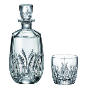 Set Pahare Whisky cu Decantor Cristal Bohemia Fire