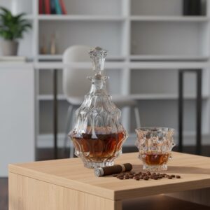 Set Pahare Whisky cu Decantor Cristal Bohemia Fortune