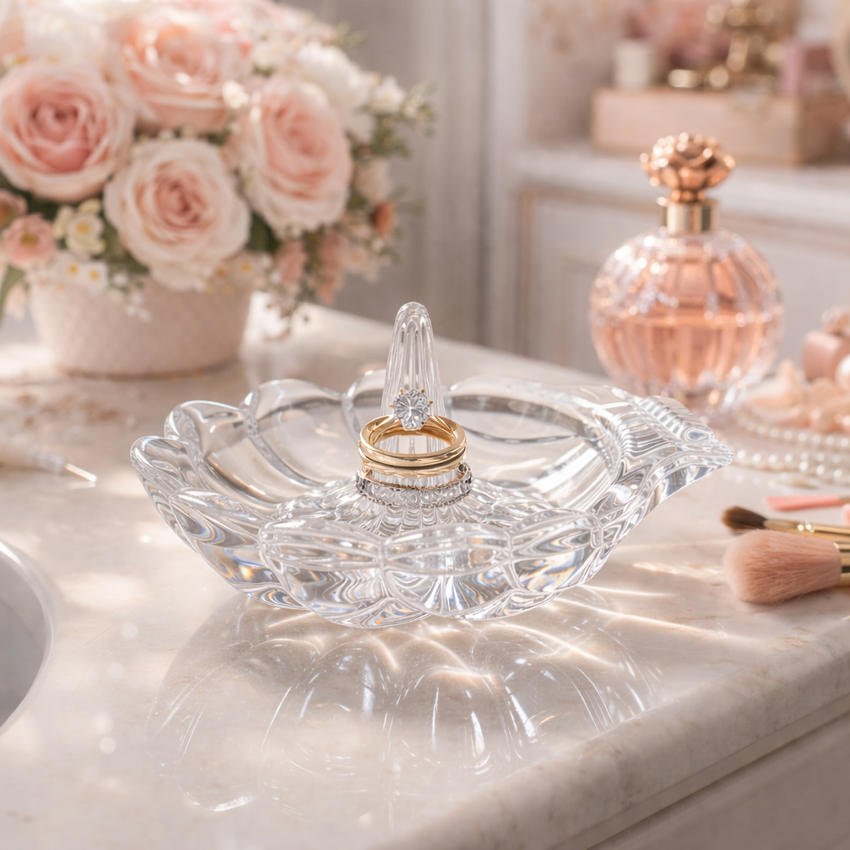 Suport Inele Cristal Bohemia Scoica 9 cm