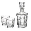 Set 2 Pahare Whisky cu Decantor Cristal Bohemia Zig Zag