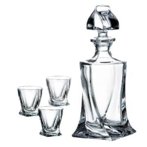 Set 6 Pahare cu Decantor Bohemia Lichior Quadro