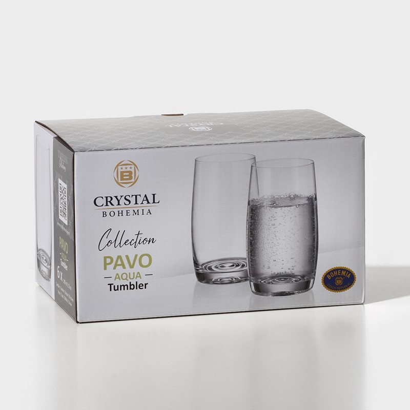 Pahare de Apa Bohemia Pavo Aqua 250 ml