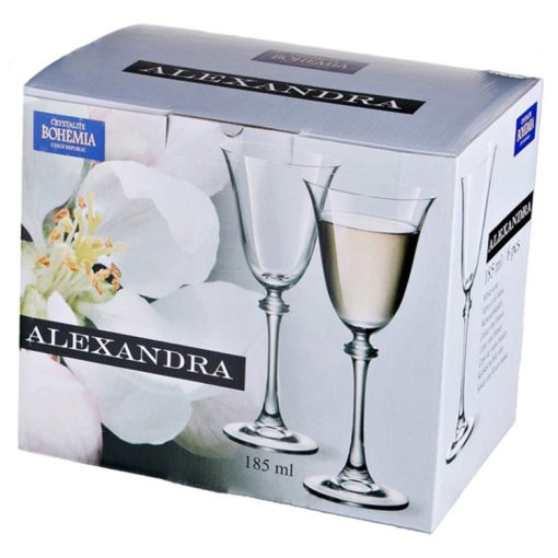 Pahare Vin Bohemia Asio Alexandra 185 ml