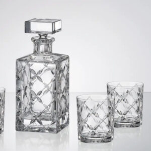 Set 6 Pahare Whisky Cristal Bohemia cu Sticla Heather