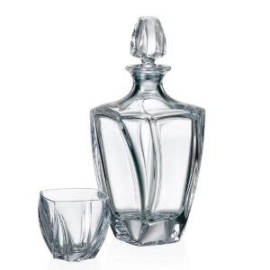 Set Pahare Whisky Cristal Bohemia cu Sticla Neptune