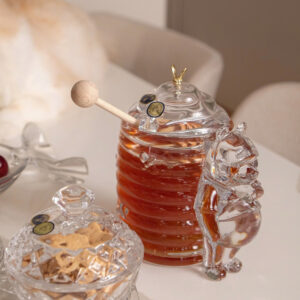 Recipient pentru Miere din Cristal Bohemia 15 cm