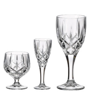 Set 18 Pahare din Cristal Bohemia colectia Sheffield