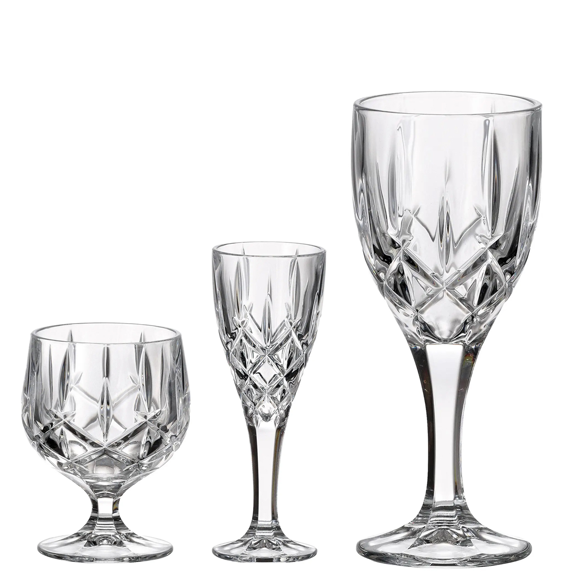 Set 18 Pahare din Cristal Bohemia colectia Sheffield