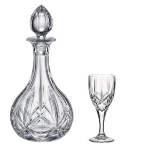 Set 6 Pahare Vin cu Sticla Cristal Bohemia Sheffield