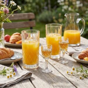 Set 12 Pahare Apa Aperitiv din Cristal Bohemia Angela