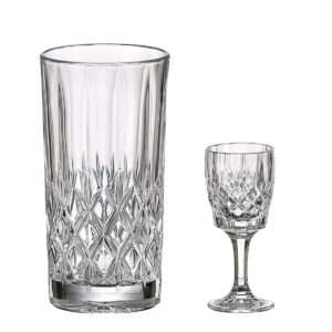 Set 12 Pahare Cristal de Bohemia Angela