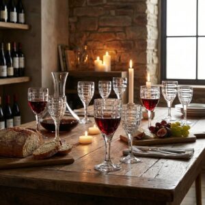 Set 12 Pahare Vin Cristal Bohemia Timesquare