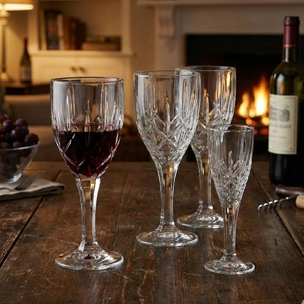 Set 12 Pahare Vin Aperitiv din Cristal Bohemia Sheffield