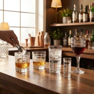 Set 30 Pahare Apa Whisky Shot Vin Cristal Bohemia Timesquare