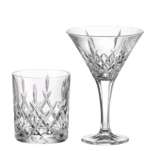 Set de 12 Pahare Whisky Martini din Cristal de Bohemia Brixton
