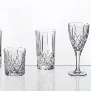 Set 18 Pahare Apa Whisky si Vin Cristal Bohemia Brixton