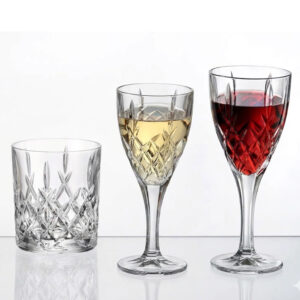 Set 18 Pahare Whisky si Vin din Cristal Bohemia Brixton