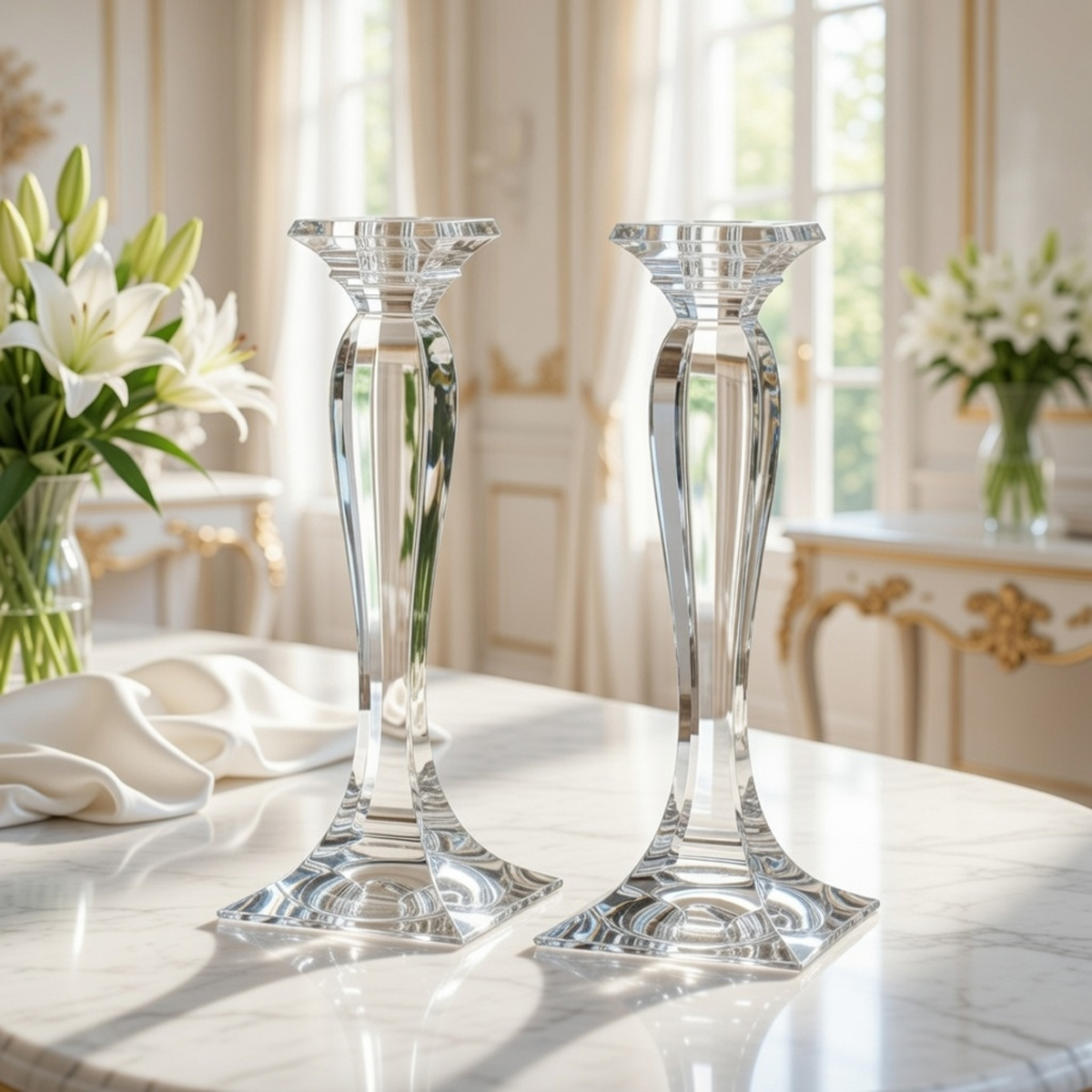 Set 2 Sfesnic3 Cristal Bohemia Prince 25.5 cm