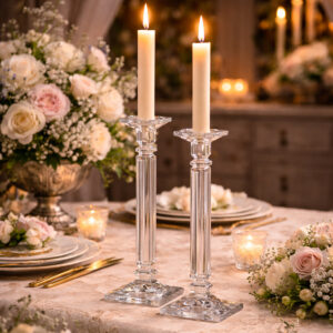 Set 2 Sfesnice din Cristal Bohemia Eminence 35.5 cm