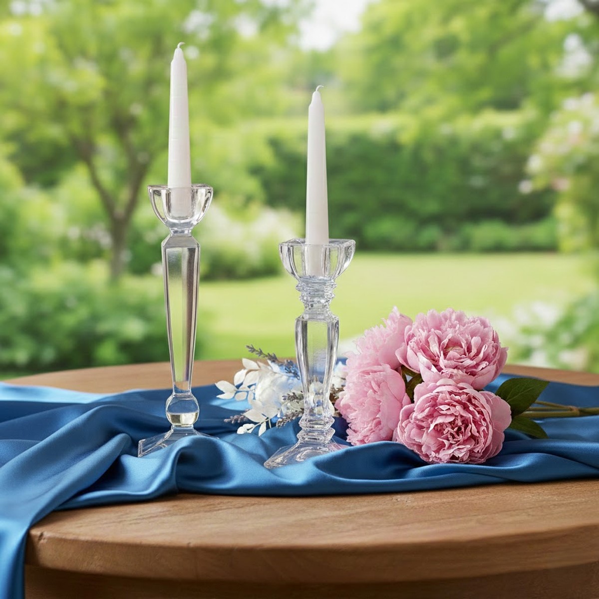 Set 2 Sfesnice din Cristal Bohemia