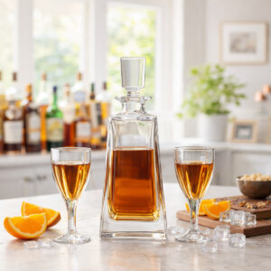 Set 6 Pahare Aperitiv cu Decantor Cristal Bohemia Kathrene