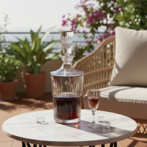 Set 6 Pahare Aperitiv cu Sticla Cristal Bohemia Vincent