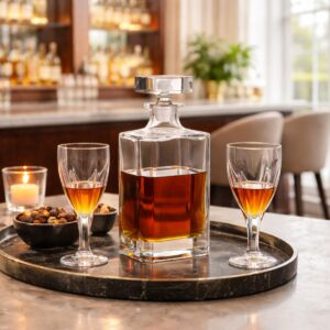 Set 6 Pahare Aperitiv cu Sticla din Cristal Bohemia Blank