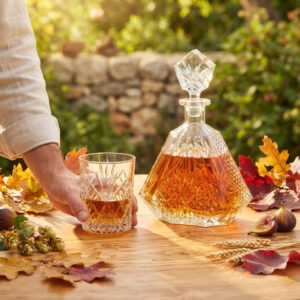 Set 6 Pahare Whisky cu Sticla Cristal Bohemia Alexandra