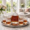 Set 6 Pahare Whisky cu Sticla Cristal Bohemia Elington
