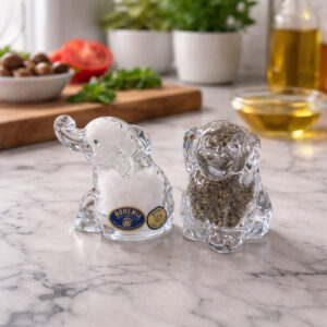 Set Solnite din Cristal Bohemia Elefant 7 cm