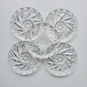 Set 6 Suporti Pahare Cristal Bohemia 9 cm