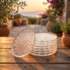 Set Suport Pahare Cristal Bohemia 6 bucati de 10 cm