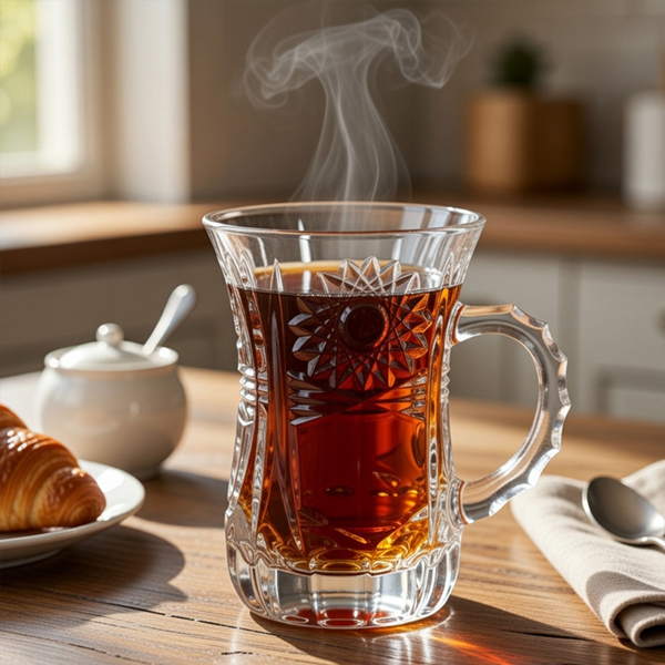 Cani si pahare pentru ceai sau cafea din cristal Bohemia