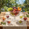 Set 6 Boluri si Fructiera din Cristal Bohemia Soho
