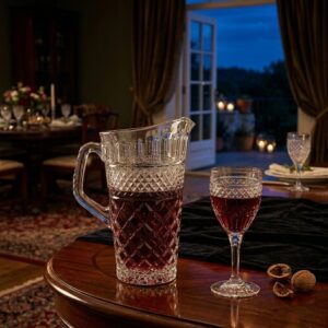 Set 6 Pahare Vin Rosu si Carafa Cristal Bohemia Diana