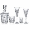 Set 24 Pahare Vin Sampanie Whisky Aperitiv cu Decantor Cristal Bohemia Glacier