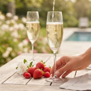 Set 6 Pahare Sampanie Bohemia Colibri Optic 220 ml