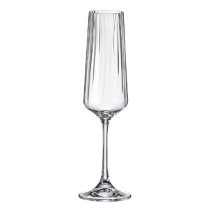 Set 6 Pahare de Sampanie Bohemia Corvus Optic 160 ml