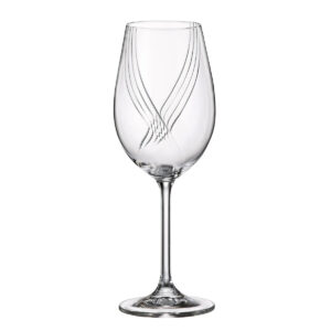 Set 6 Pahare de Vin Alb Bohemia Colibri Optic 350 ml