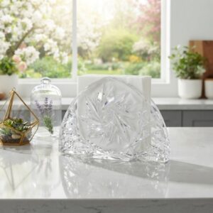Suport de Servetele din Cristal Bohemia 14 cm