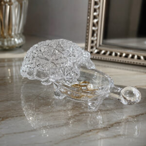 Caseta pentru Bijuterii Cristal Bohemia Broasca Testoasa 12 cm