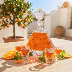Set 12 Pahare Aperitiv cu Decantor Cristal Bohemia Alexandra