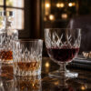 Set 12 Pahare Vin si Whisky Cristal Bohemia Wicker