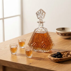 Set 12 Pahare pentru Tuica cu Decantor Cristal Bohemia Alexandra