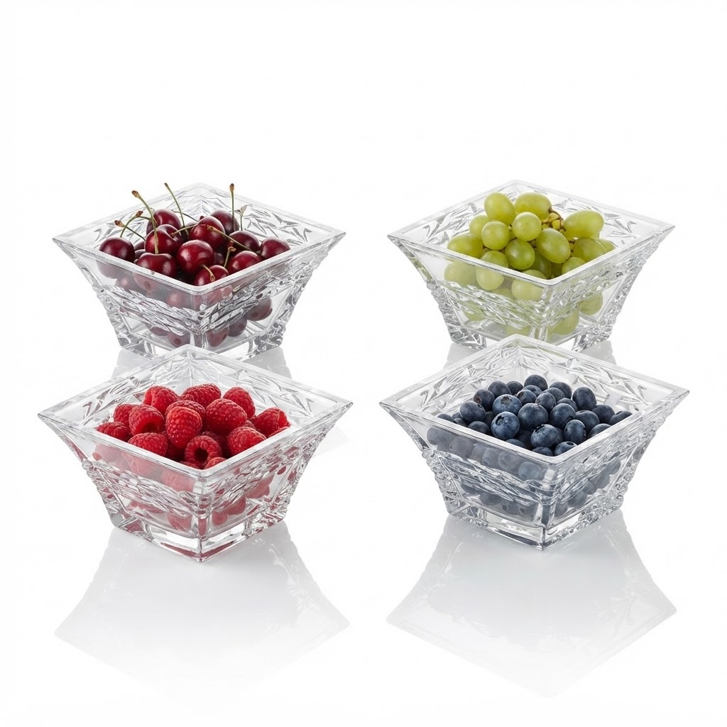 Set 4 Boluri Cristal Bohemia Samurai 16.5 cm