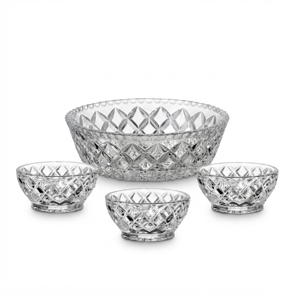 Set 5 Boluri din Cristal Bohemia Diamond
