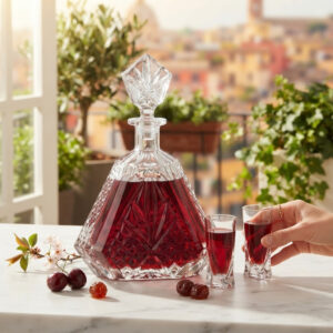 Set 6 Pahare Shot cu Decantor Cristal Bohemia Alexandra