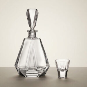 Set 6 Pahare Shot cu Decantor din Cristal Bohemia Brilliancy