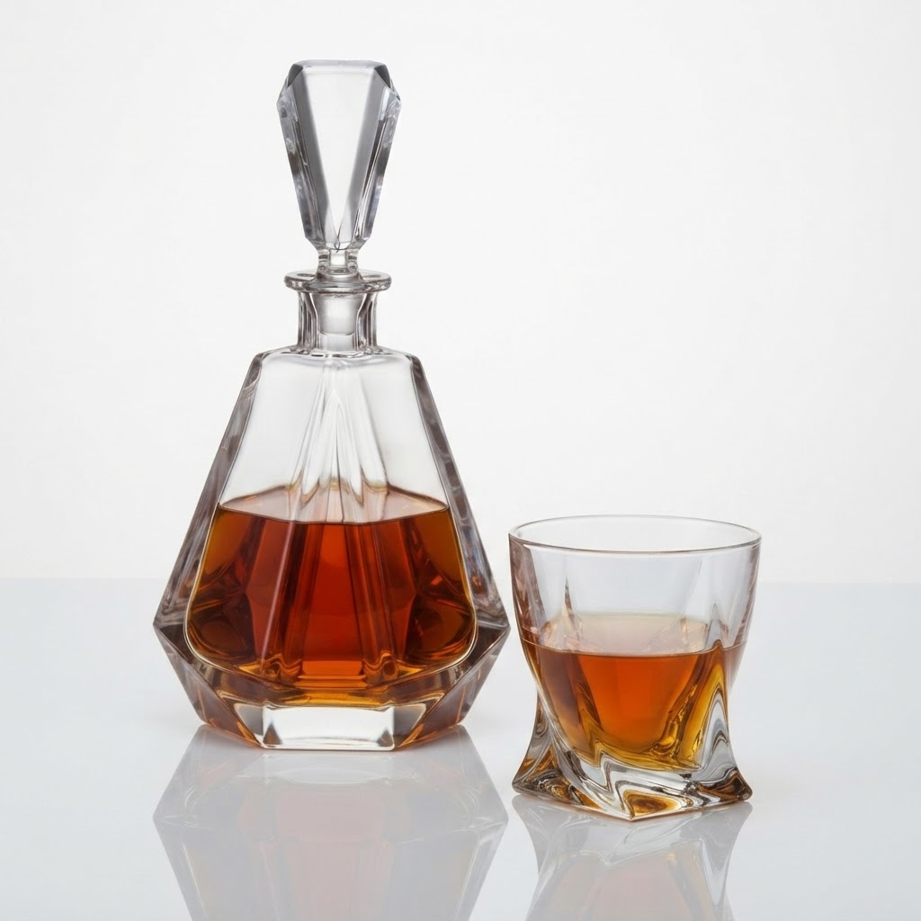 Set 6 Pahare de Whisky cu Decantor Bohemia Brilliancy